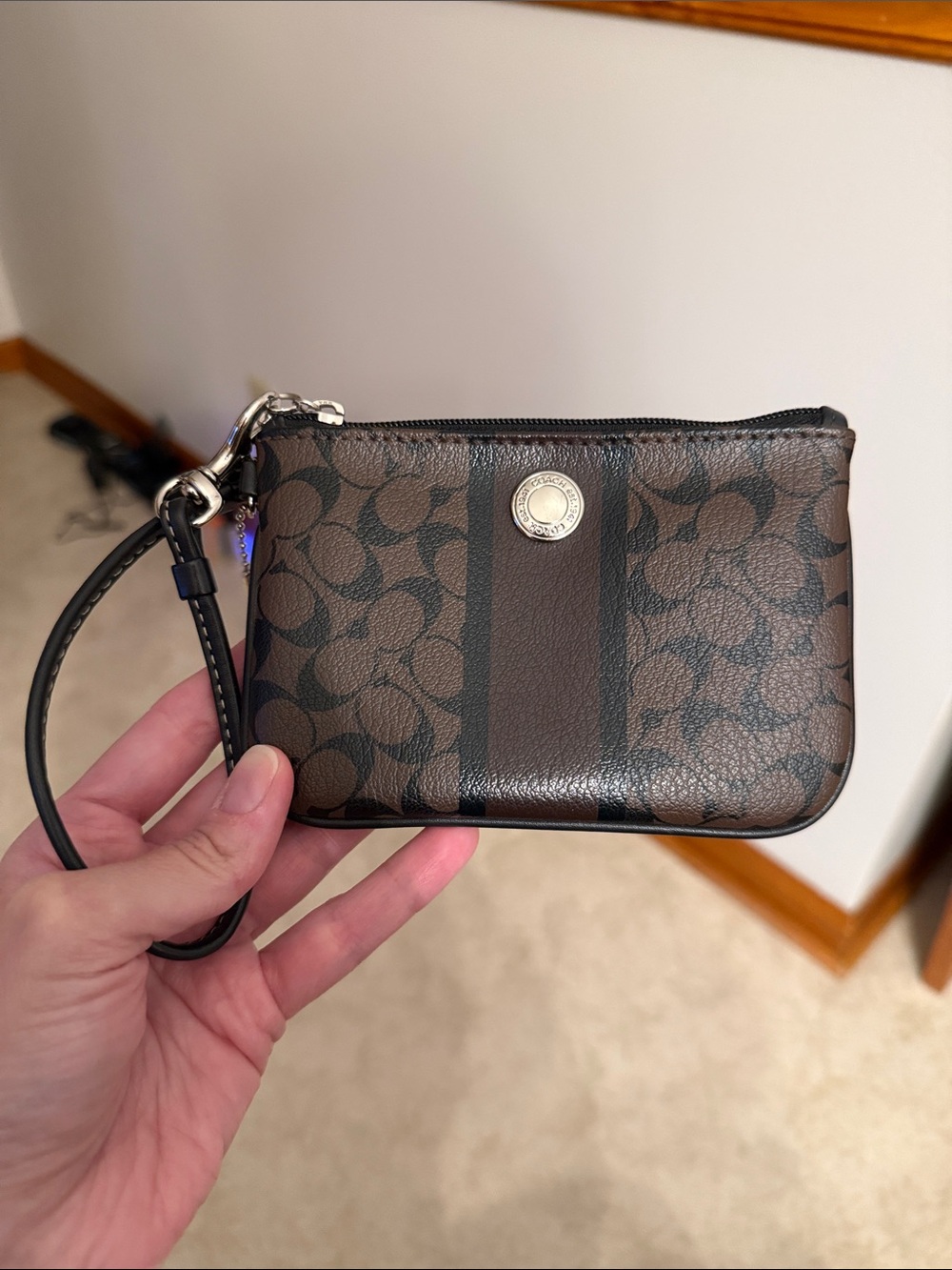 Coach Brown Wristlet